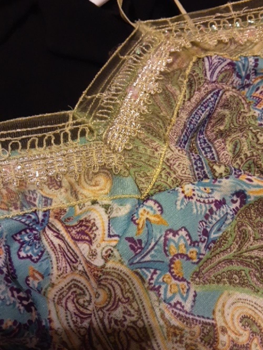 Fire Los Angeles Lace-Trim Paisley Cami Tank Top - Picture 7 of 7